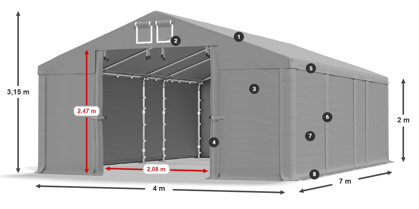 MMS 580 PVC légende 2m