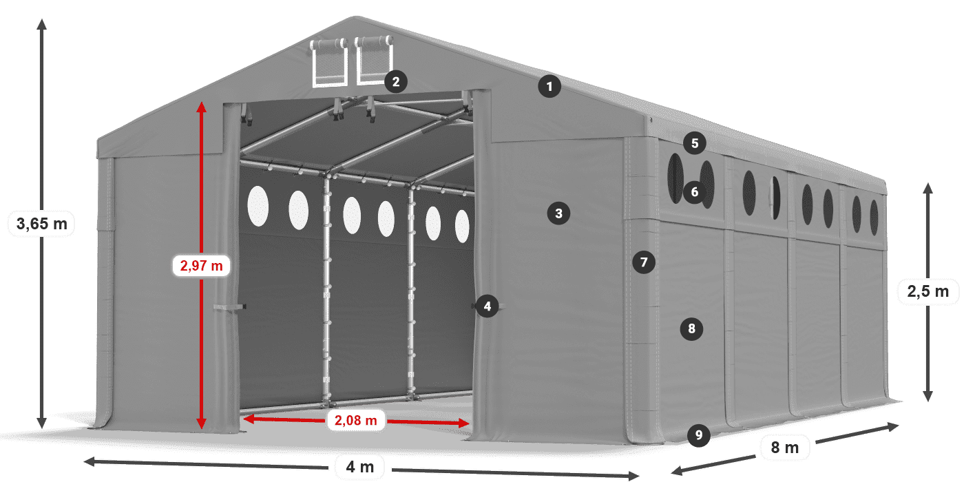MMSO 580 PVC légende 2,5m