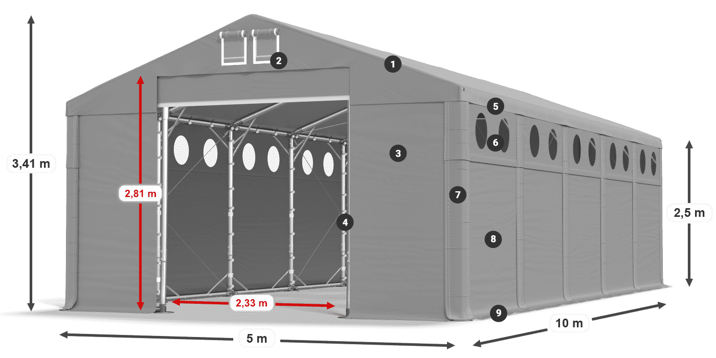 MFRO 620 PVC légende 2,5m