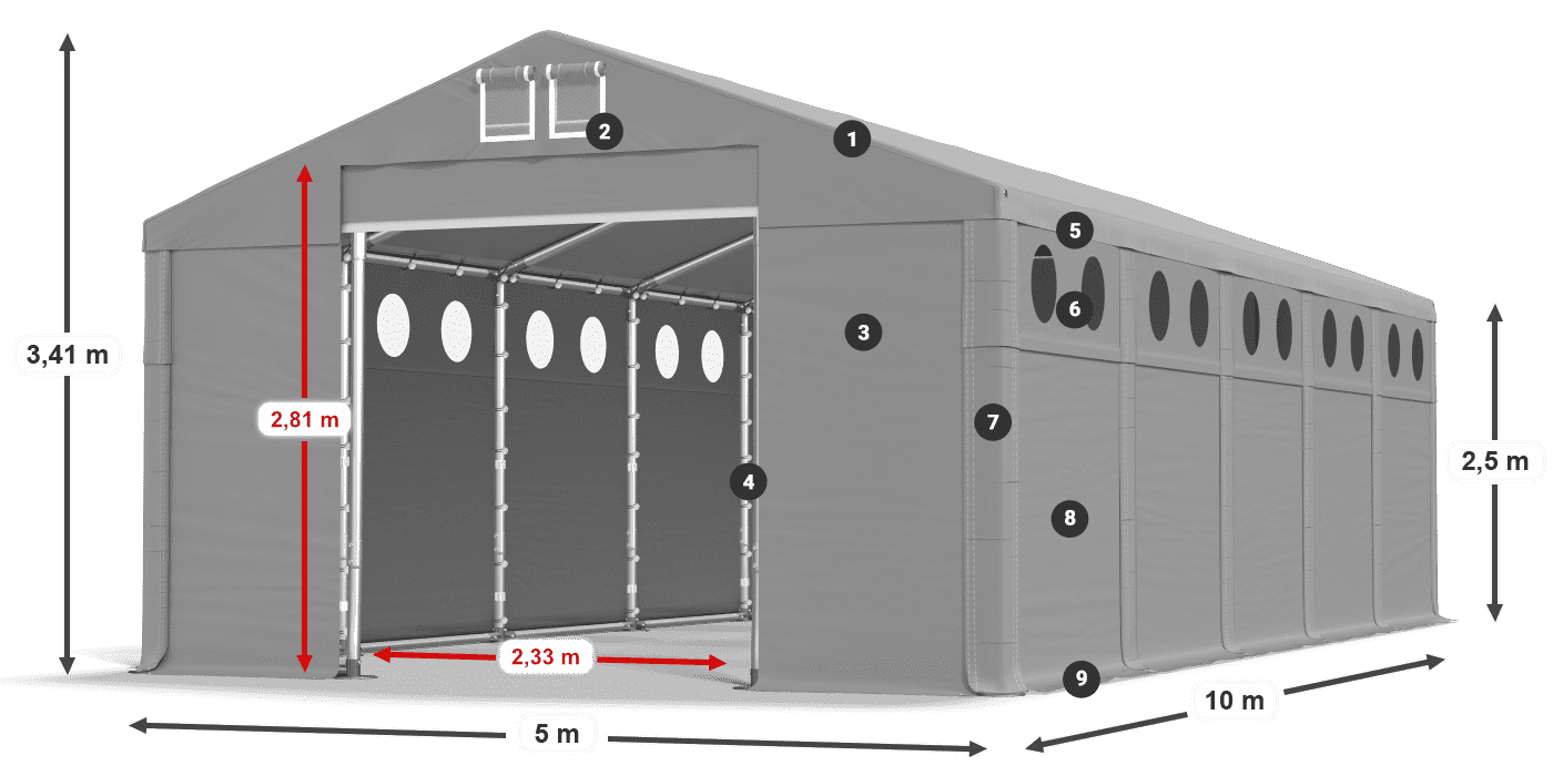 MFRO 620 PVC légende 2,5m