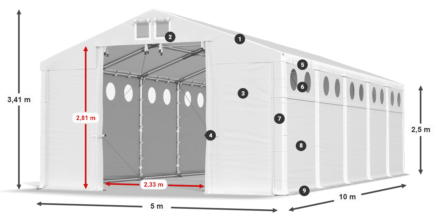 MFRO 620 PVC légende 2,5m