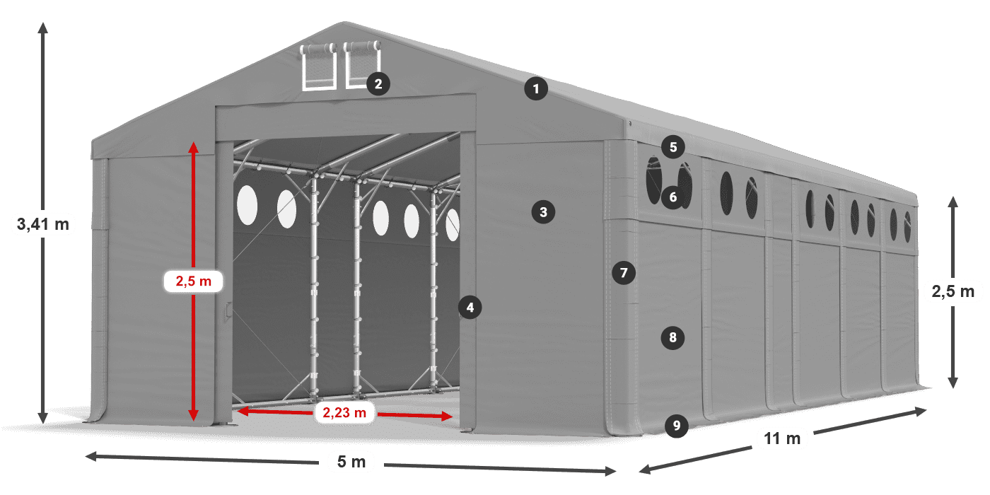 MFRO 620 PVC légende 2,5m