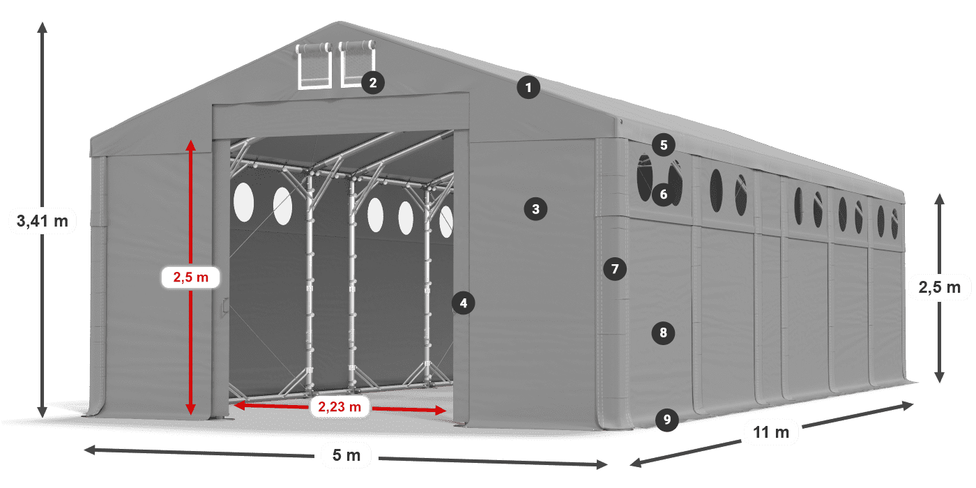 MFRO 620 PVC légende 2,5m