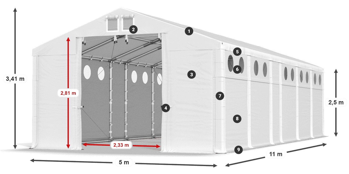 MFRO 620 PVC légende 2,5m