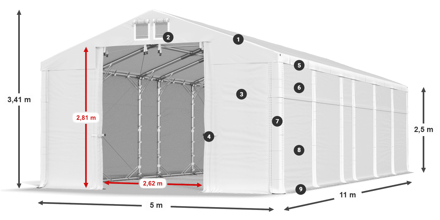 MMS 580 PVC légende 2,5m