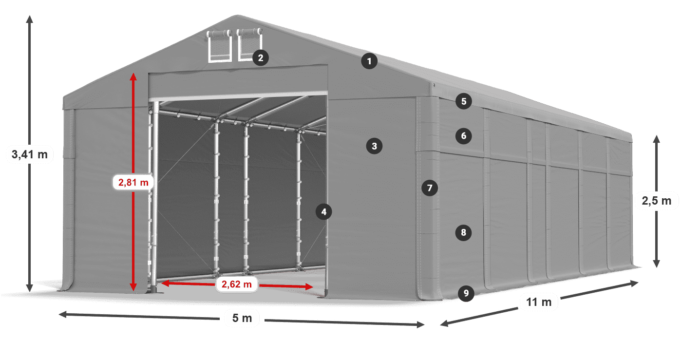 MMS 580 PVC légende 2,5m