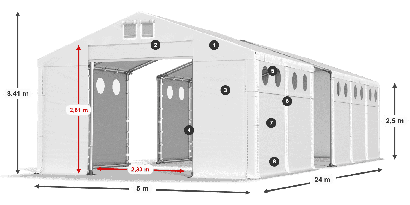 MFRO 620 PVC légende 2,5m