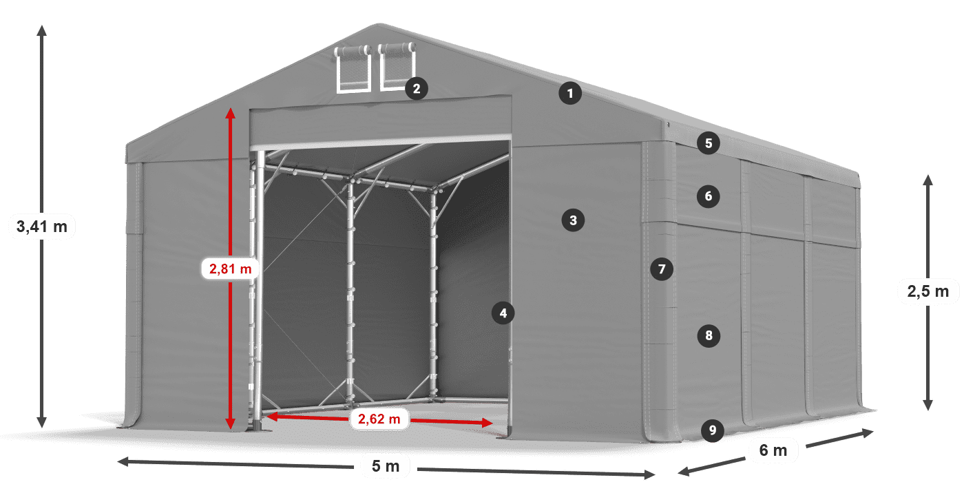 MMS 580 PVC légende 2,5m