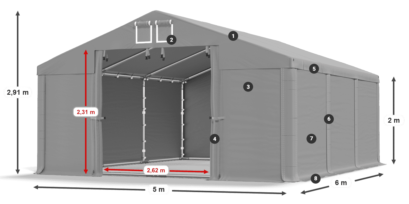 MMS 580 PVC légende 2m