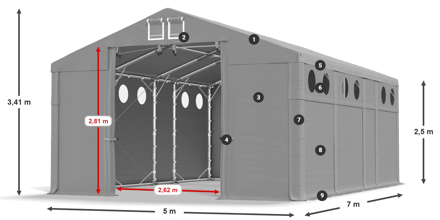 MFRO 620 PVC légende 2,5m