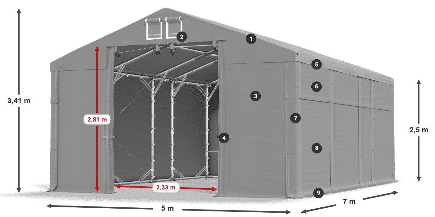 MFR 620 PVC légende 2,5m