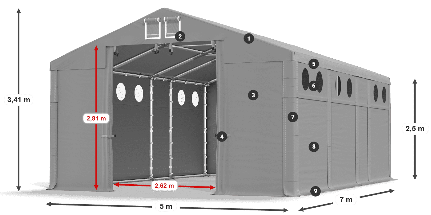 MFRO 620 PVC légende 2,5m