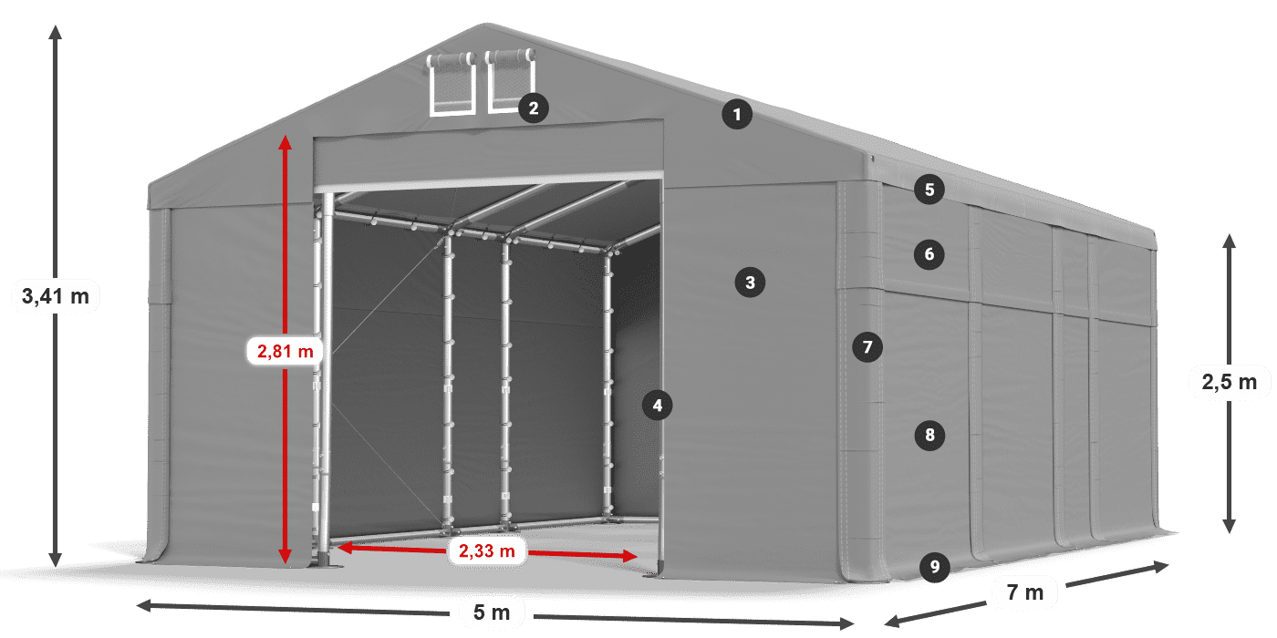 MFR 620 PVC légende 2,5m
