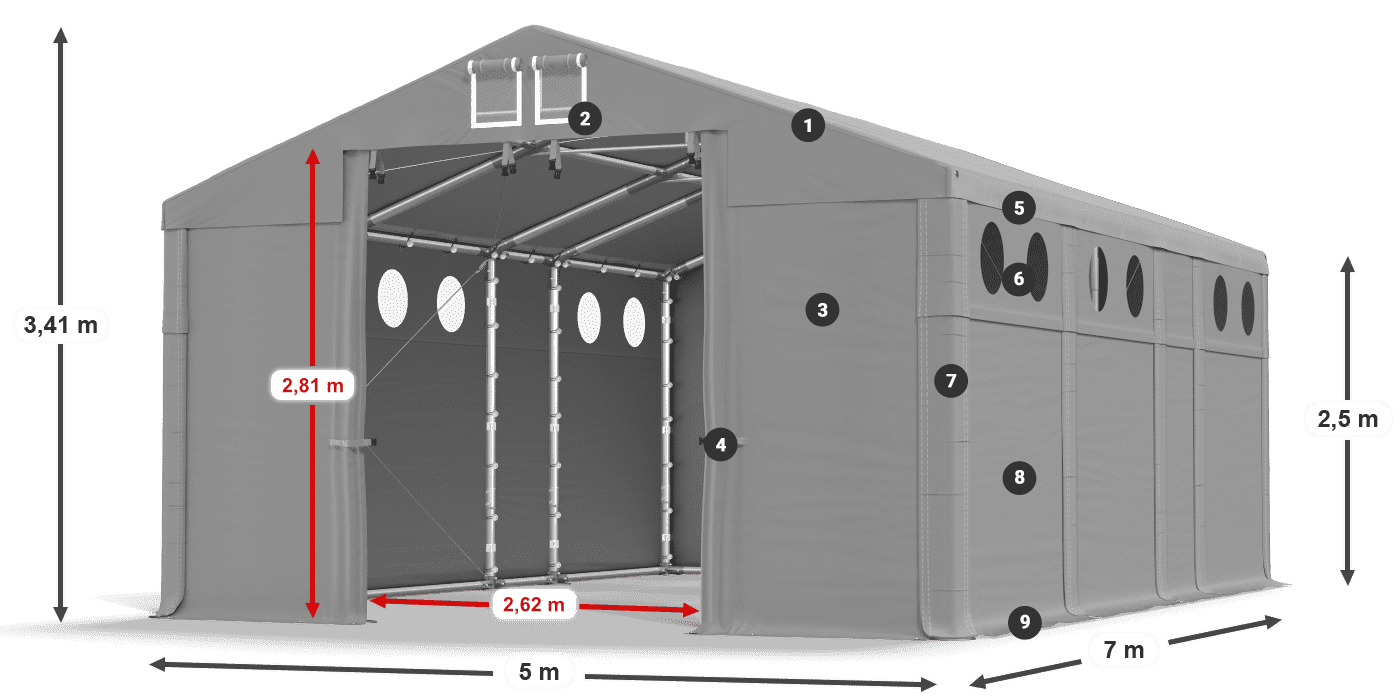 MFRO 620 PVC légende 2,5m