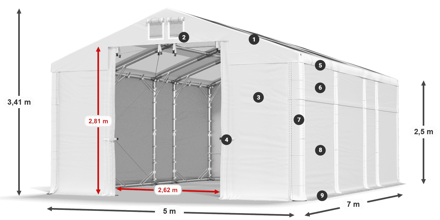 MMST 580 PVC légende 2,5m