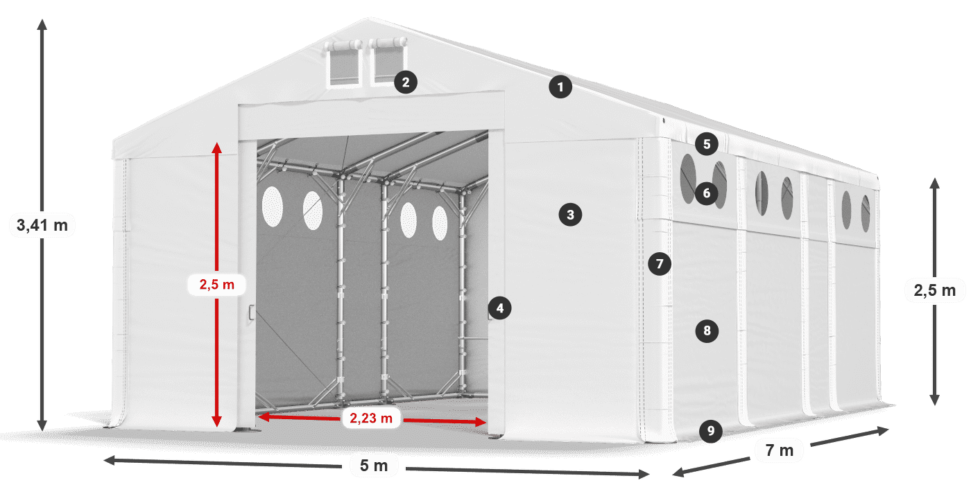 MMSO 580 PVC légende 2,5m