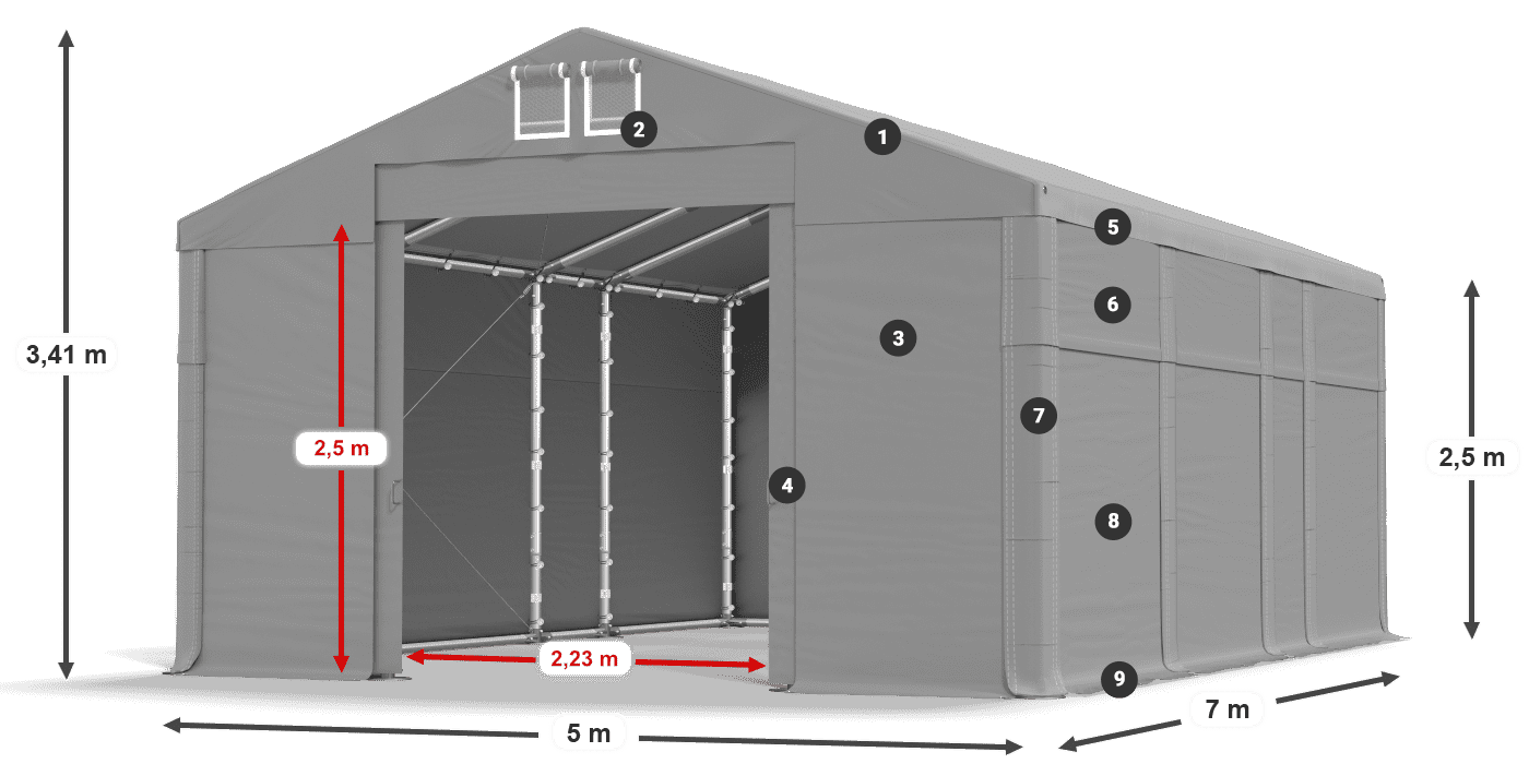 MMS 580 PVC légende 2,5m