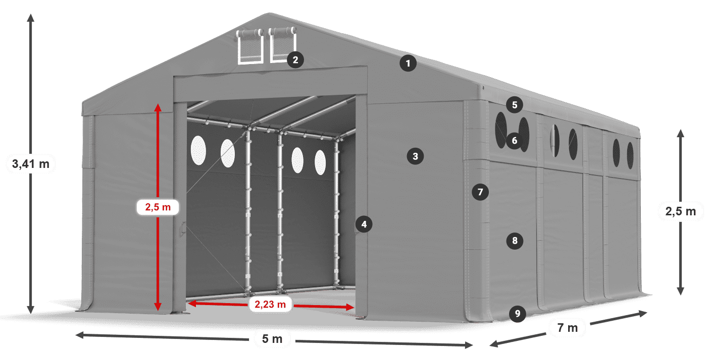 MMSO 580 PVC légende 2,5m