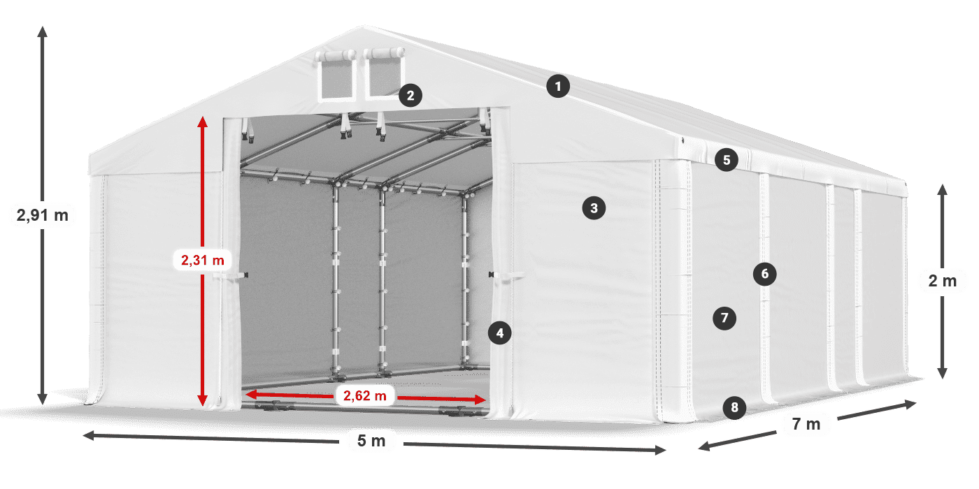 MMS 580 PVC légende 2m