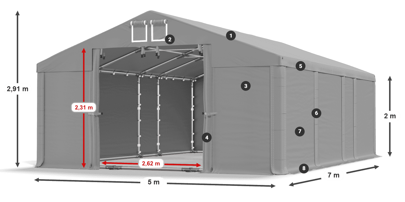 MMS 580 PVC légende 2m