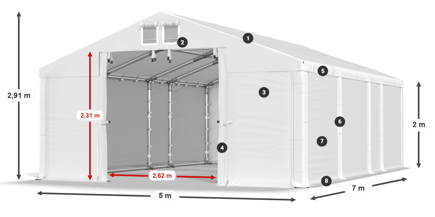 MMS 580 PVC légende 2m