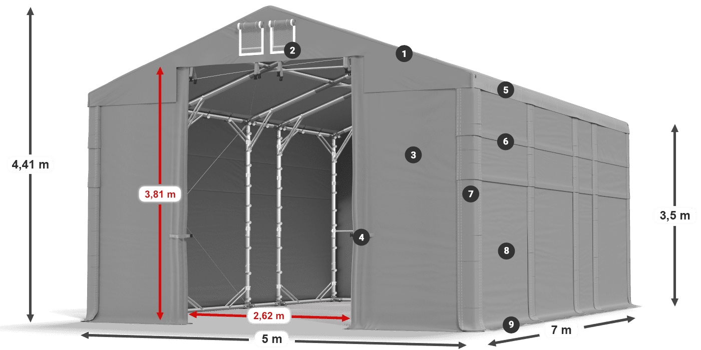 MFR 620 PVC légende 3,5m