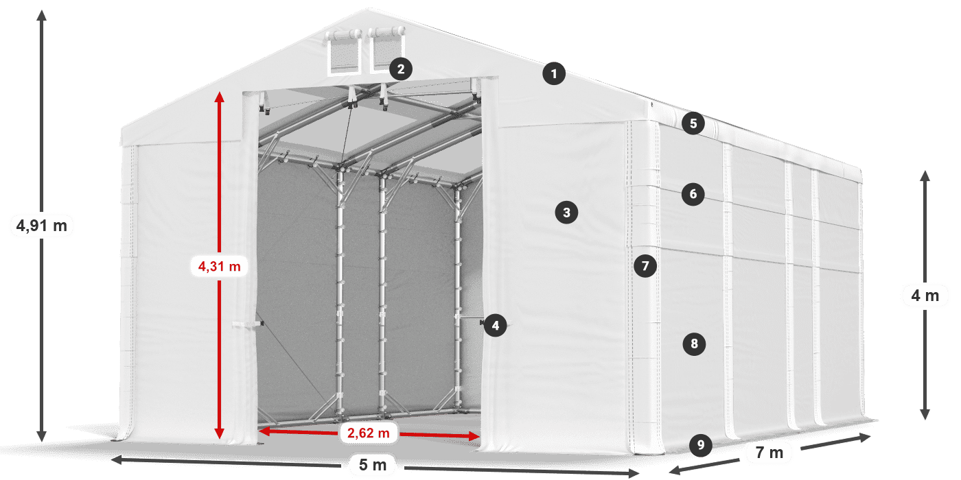 MMST 580 PVC légende 4m