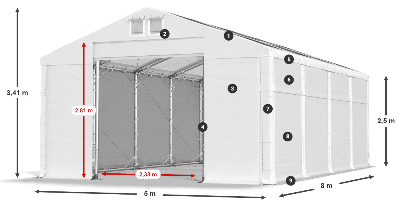 MMST 580 PVC légende 2,5m