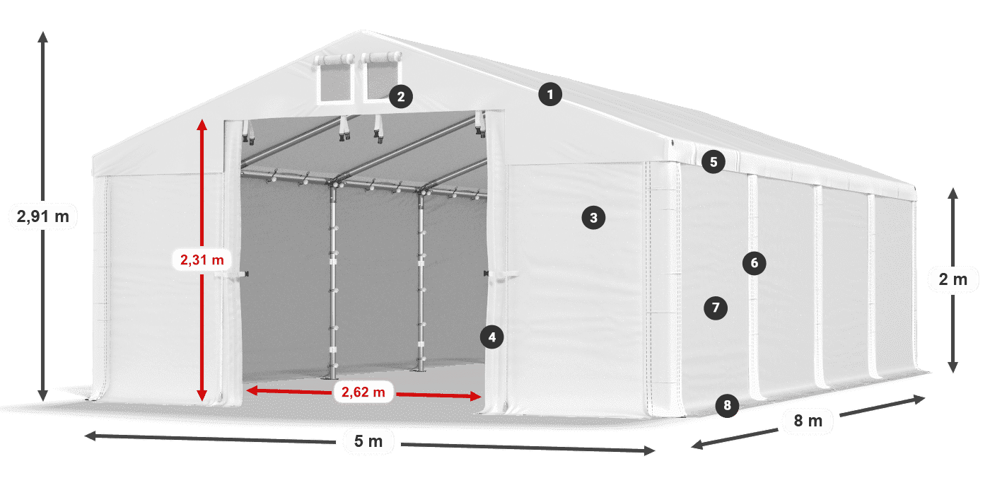 MMS 580 PVC légende 2m