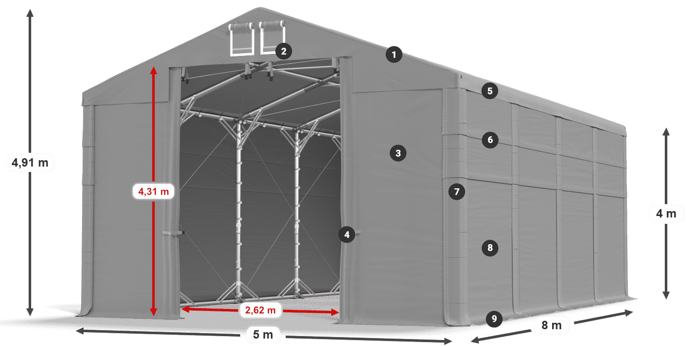 MMS 580 PVC légende 4m