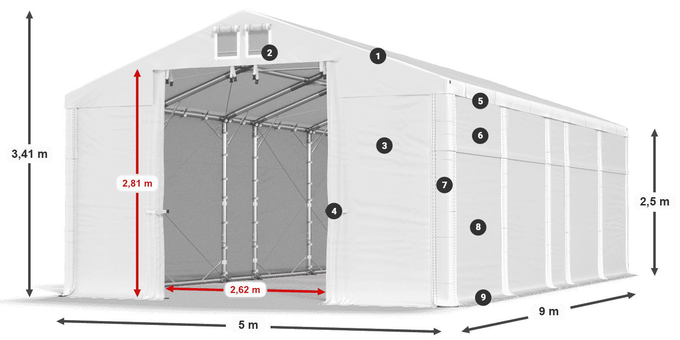 MFR 620 PVC légende 2,5m
