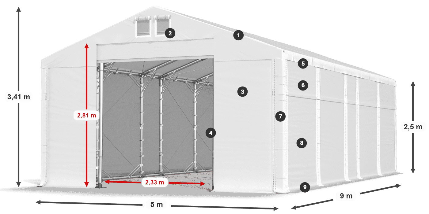 MFR 620 PVC légende 2,5m