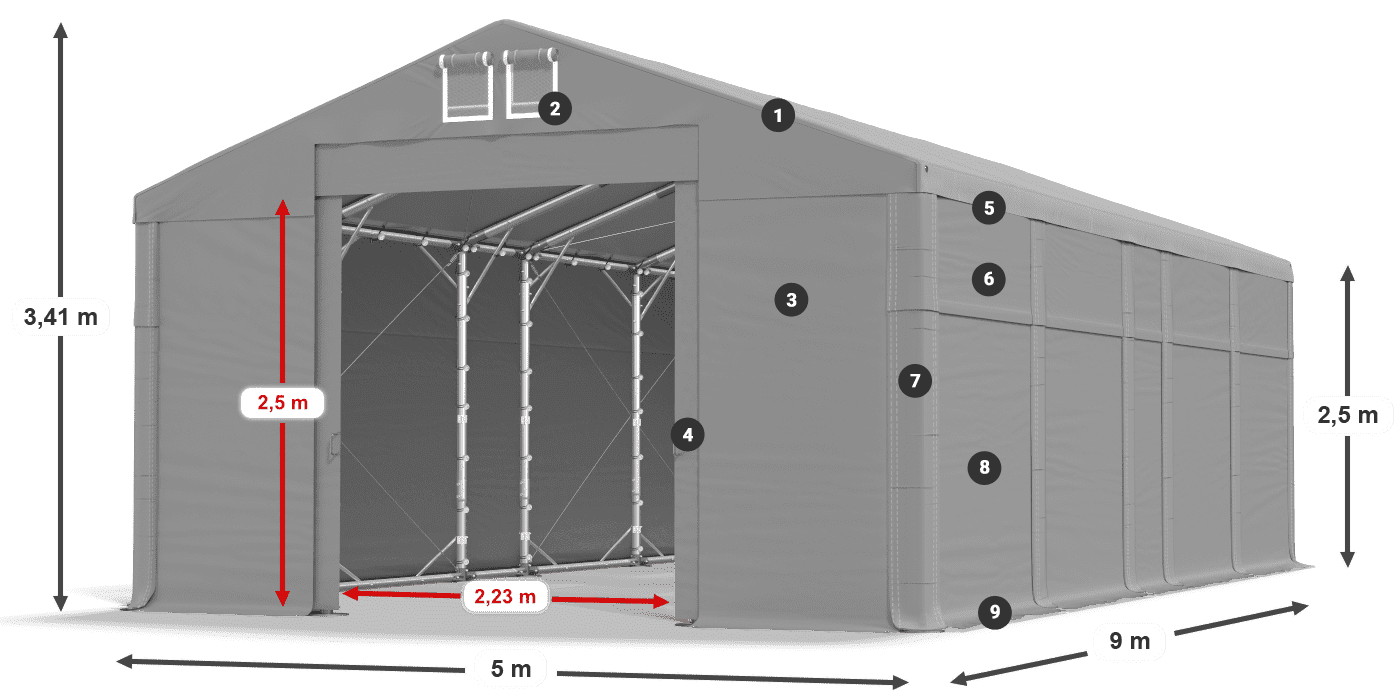 MMS 580 PVC légende 2,5m