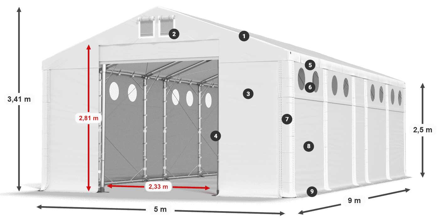 MMSO 580 PVC légende 2,5m