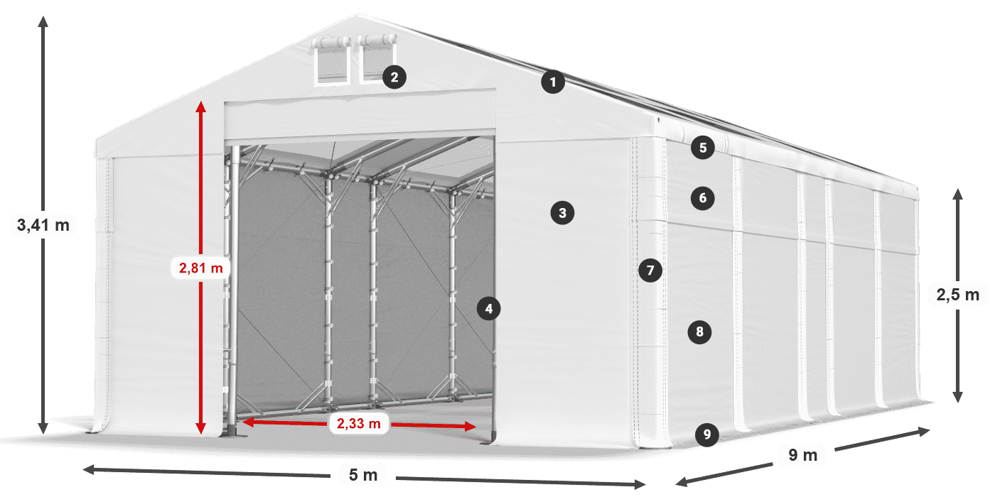 MMST 580 PVC légende 2,5m