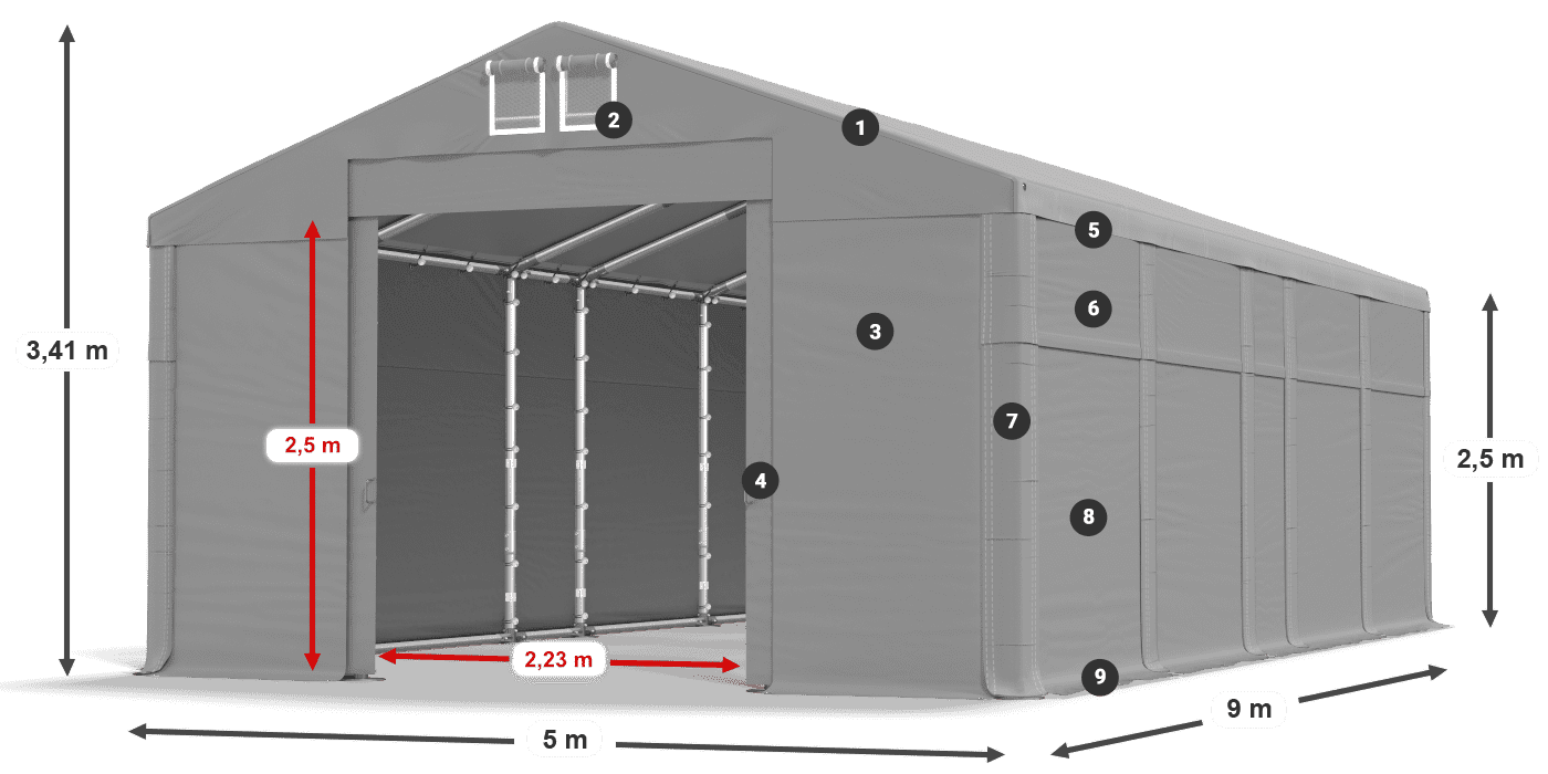 MMS 580 PVC légende 2,5m