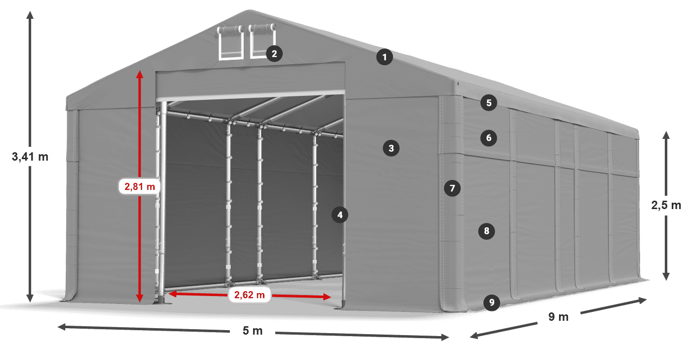 MMS 580 PVC légende 2,5m