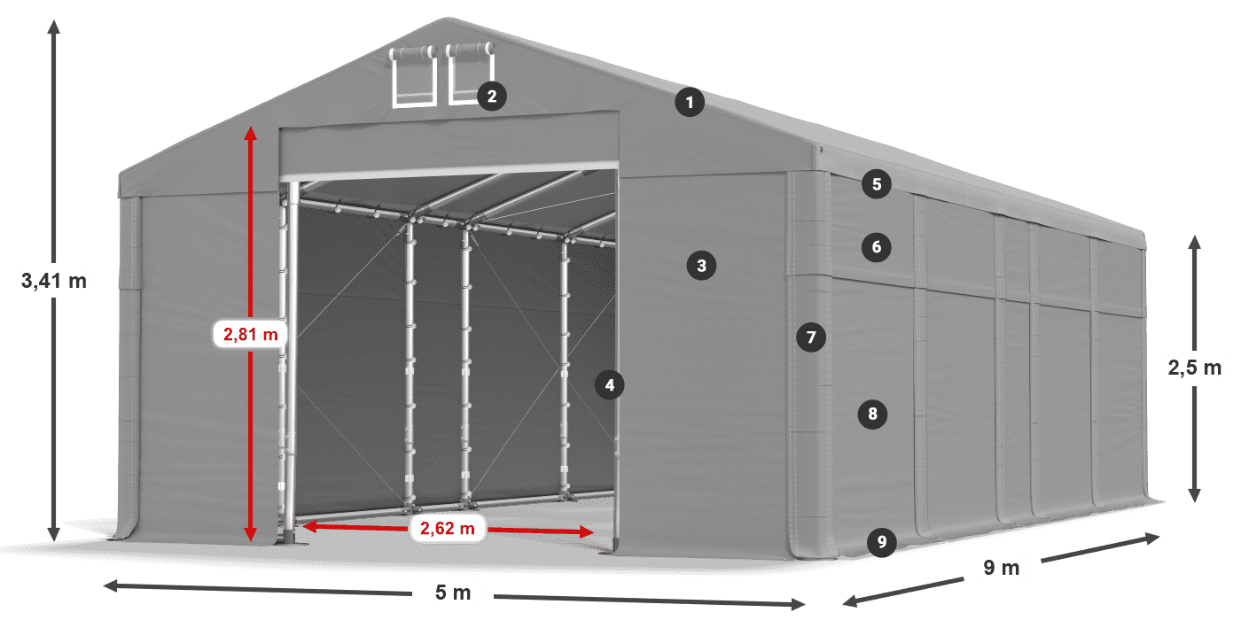 MMS 580 PVC légende 2,5m