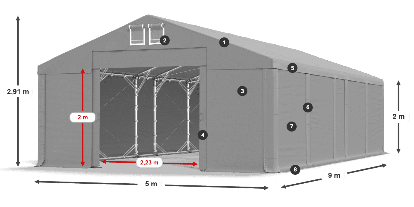 MMS 580 PVC légende 2m