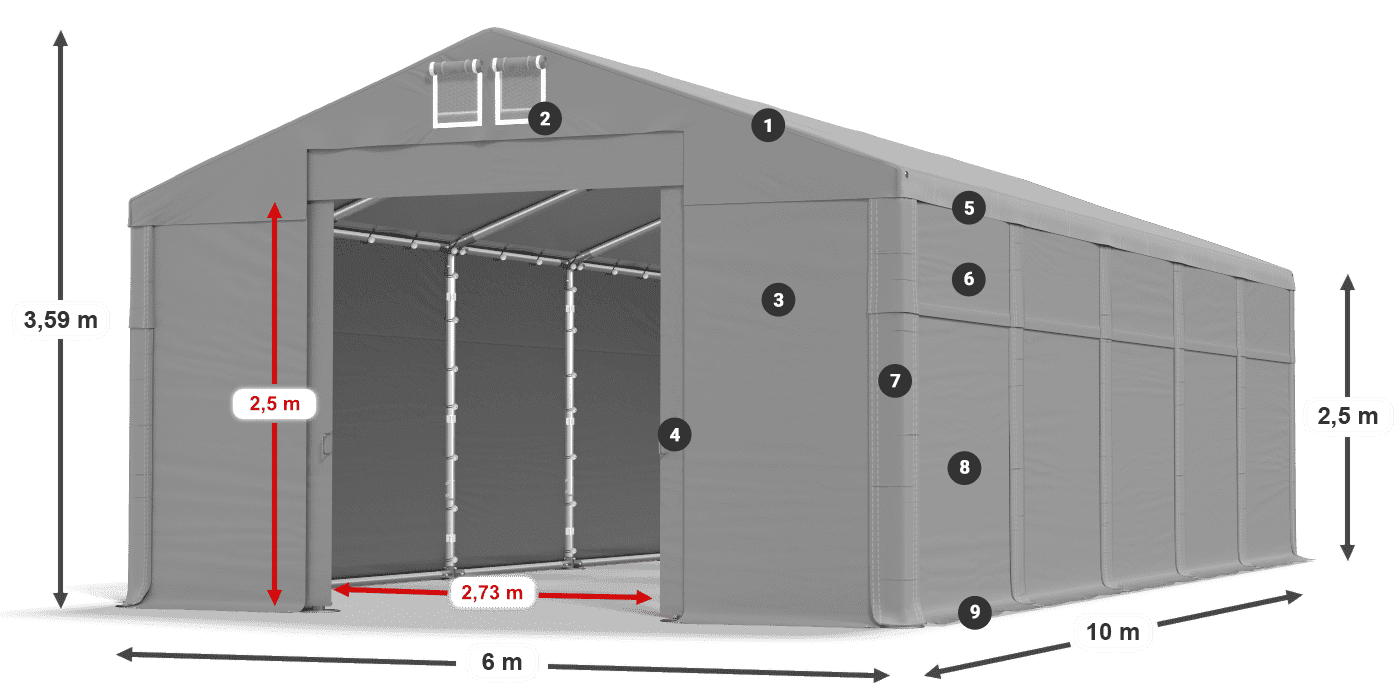 MFR 620 PVC légende 2,5m