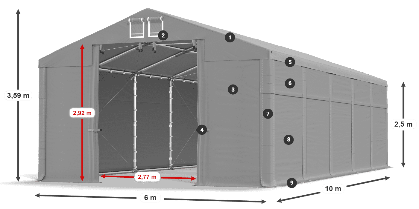 MMS 580 PVC légende 2,5m