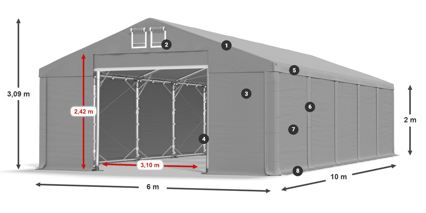 MMS 580 PVC légende 2m
