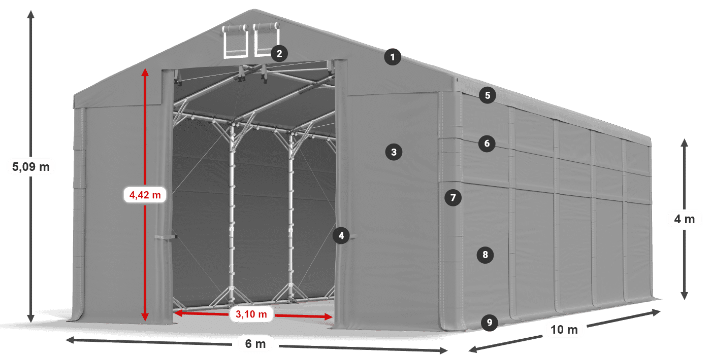 MMS 580 PVC légende 4m