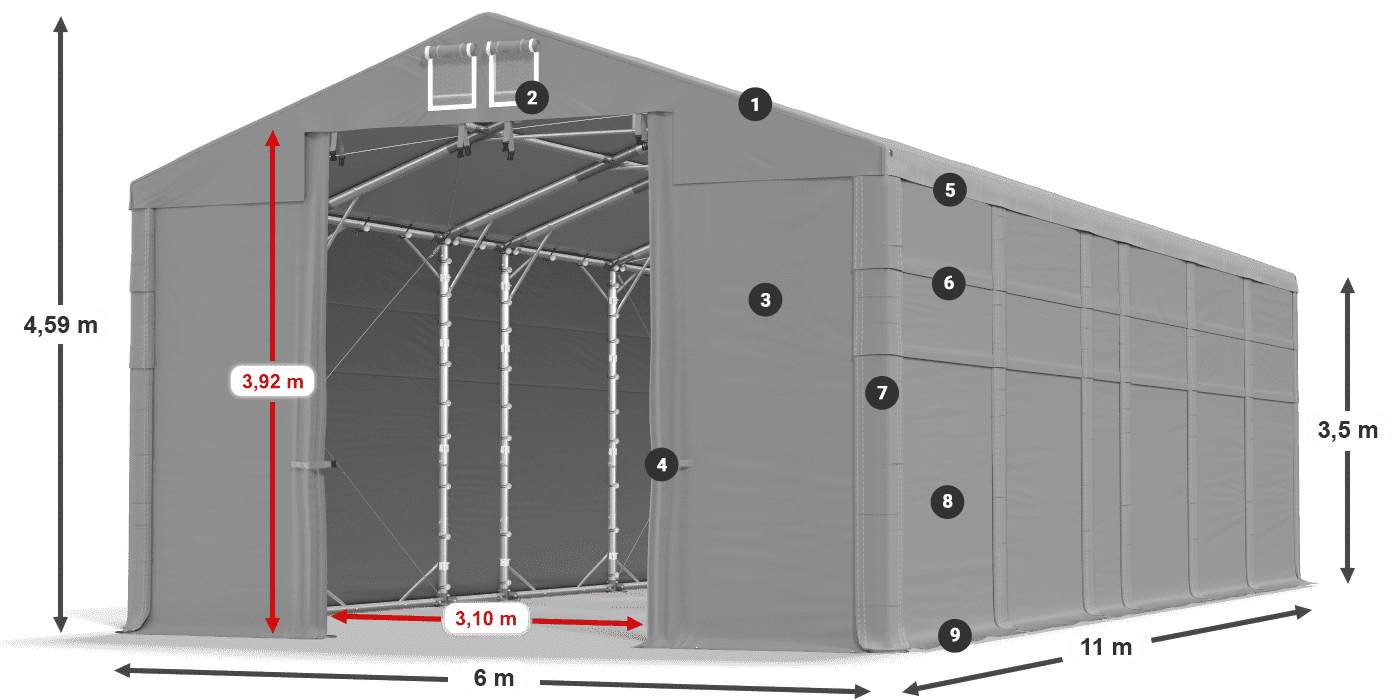 MMS 580 PVC légende 3,5m