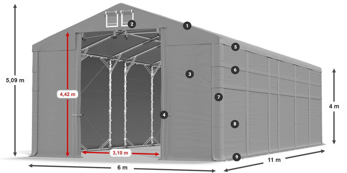 MMS 580 PVC légende 4m