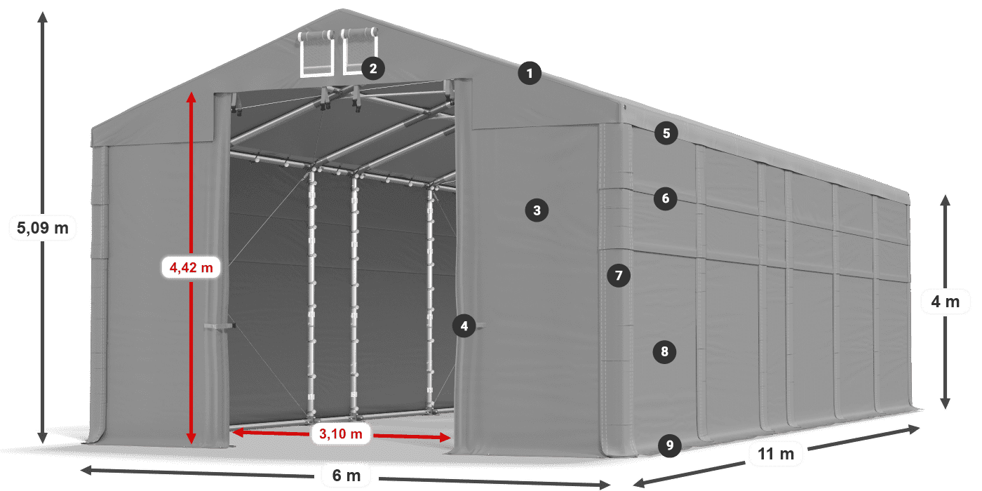 MMS 580 PVC légende 4m