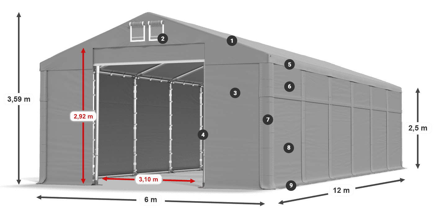 MMS 580 PVC légende 2,5m