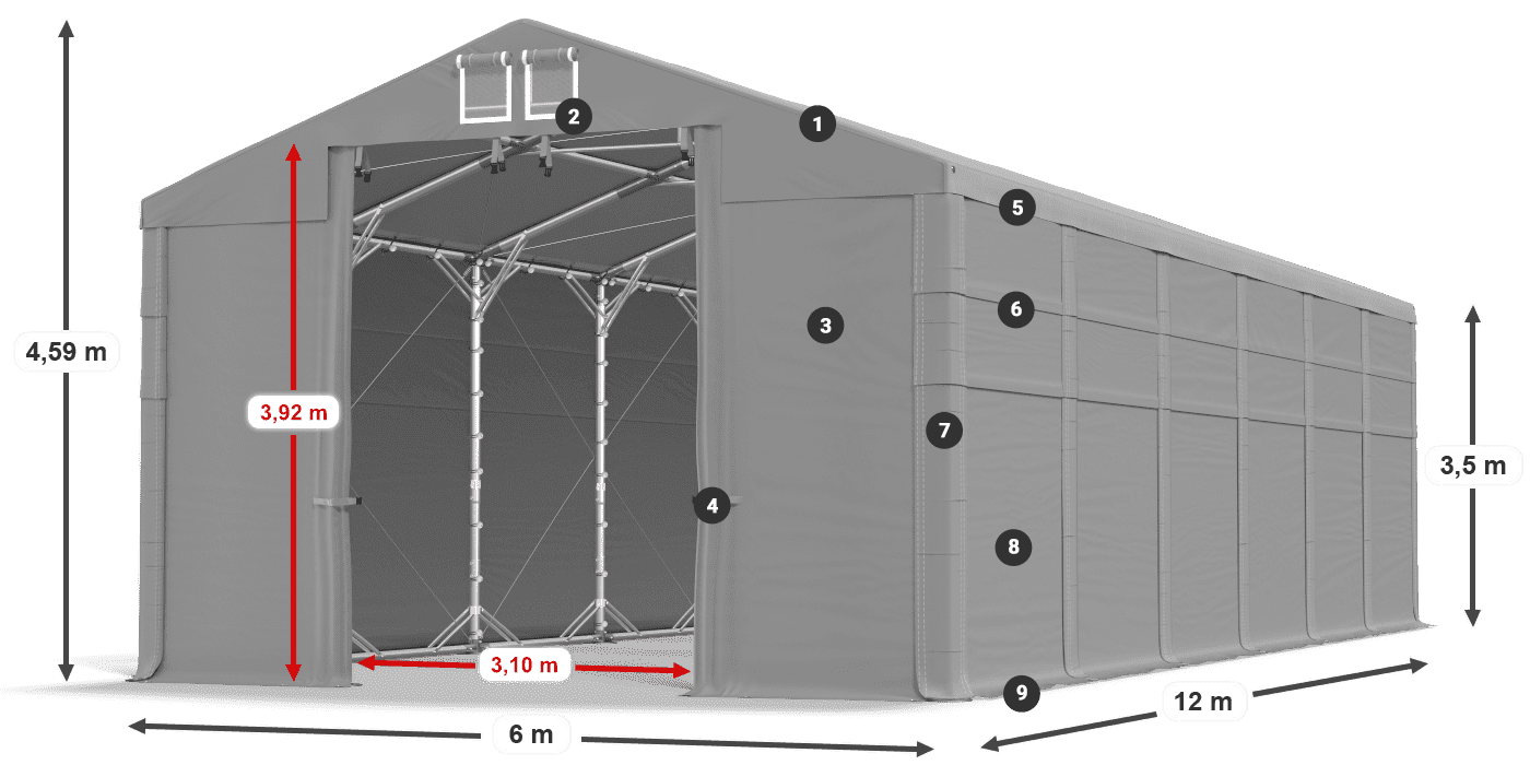 MMS 580 PVC légende 3,5m