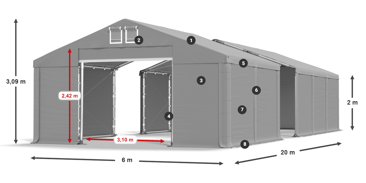 MMS 580 PVC légende 2m