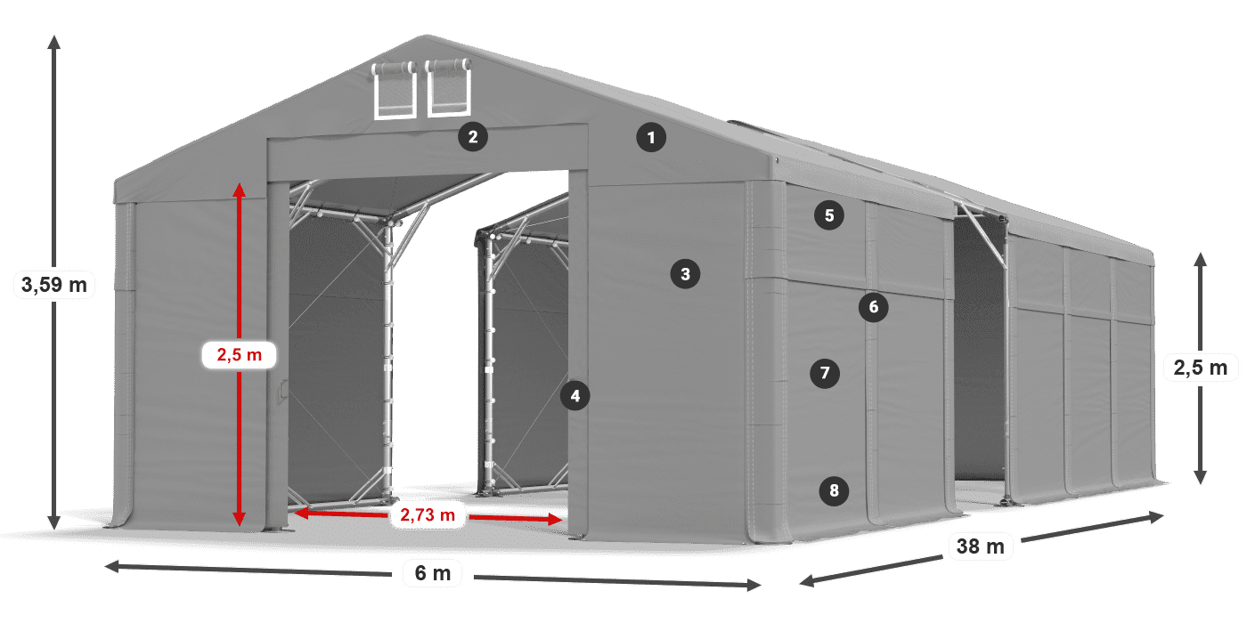 MMS 580 PVC légende 2,5m